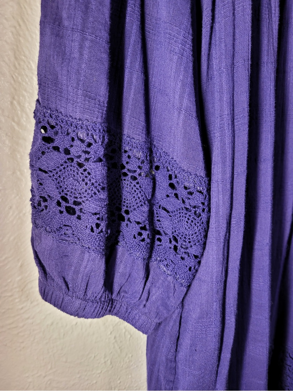 Nurture by Lamaze Blue Crochet-Trim Long Sleeve Dress - Picture 6 of 9